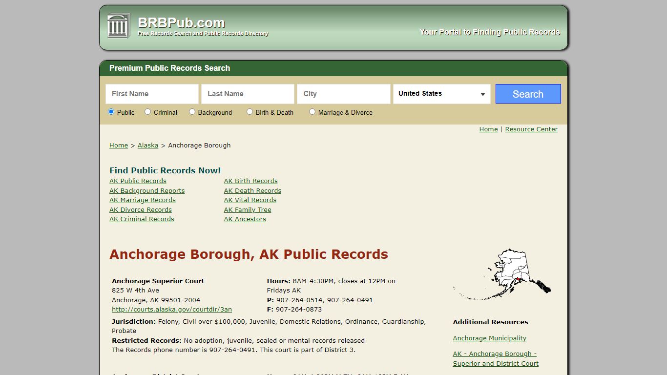 Anchorage Borough Public Records | Search Alaska Government Databases